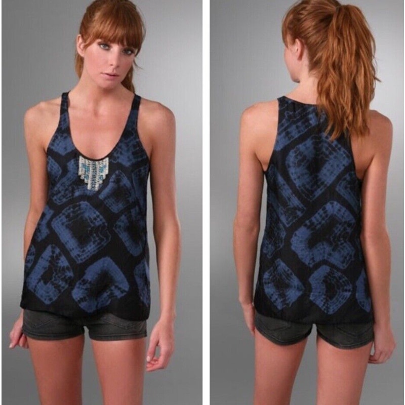 Y2k Joie Alexandrea Tie Dye Beaded Tank Small